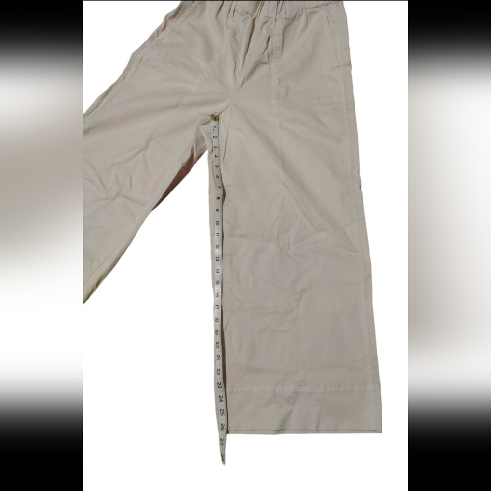 J Crew Pull-On Wide Leg Chino Pants MT sz s/m - Picture 8 of 11